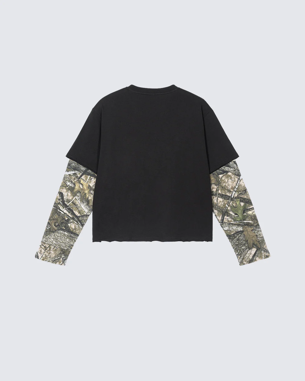Graphic Camo Sleeve Layered Tee - Image 2