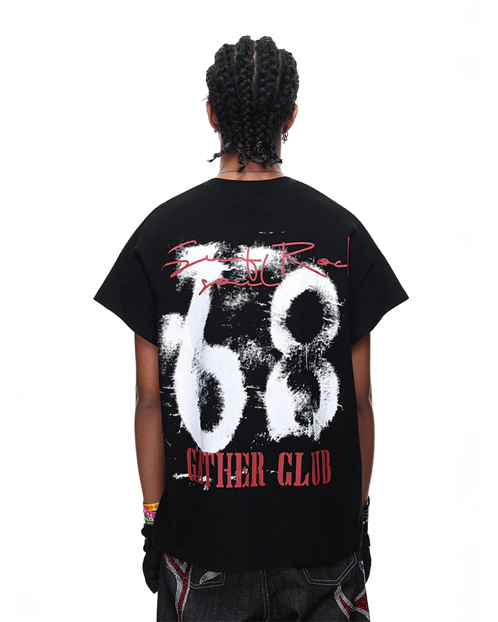 Graphic Letter Print Street Casual T Shirt - Image 2