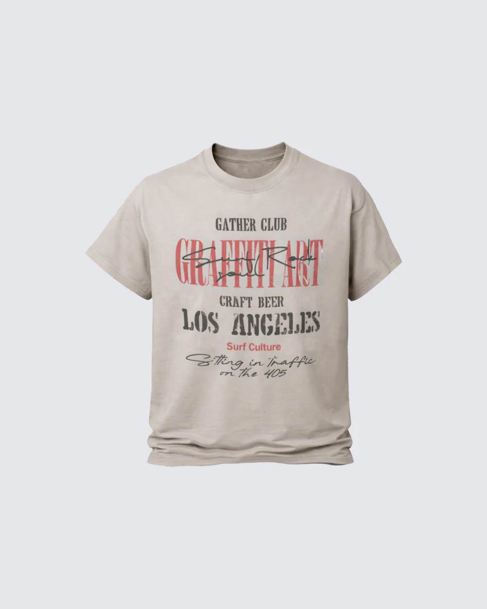 Graphic Letter Print Street Casual T Shirt - Image 4