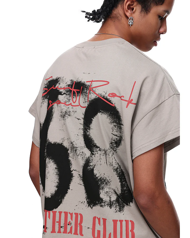 Graphic Letter Print Street Casual T Shirt - Image 6