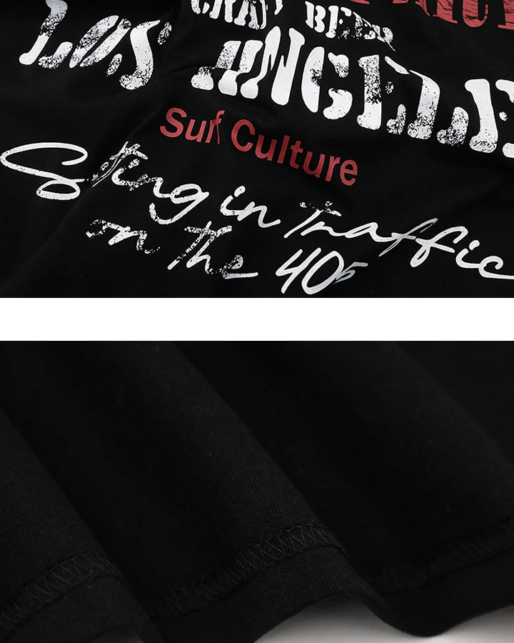 Graphic Letter Print Street Casual T Shirt - Image 9