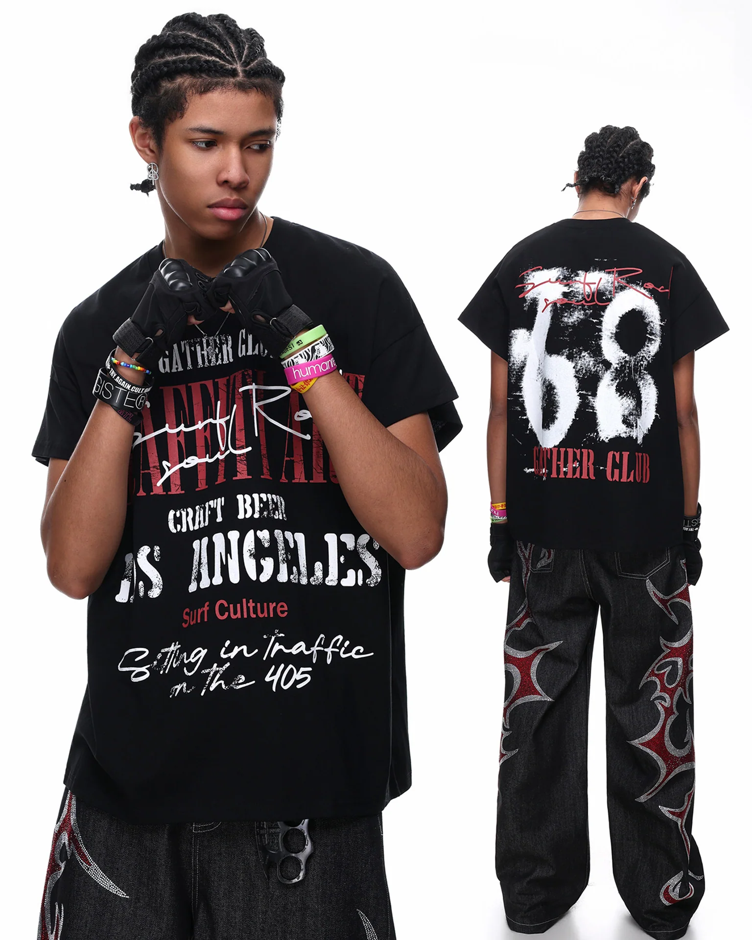 Graphic Letter Raglan Jersey T-Shirt - Image 2