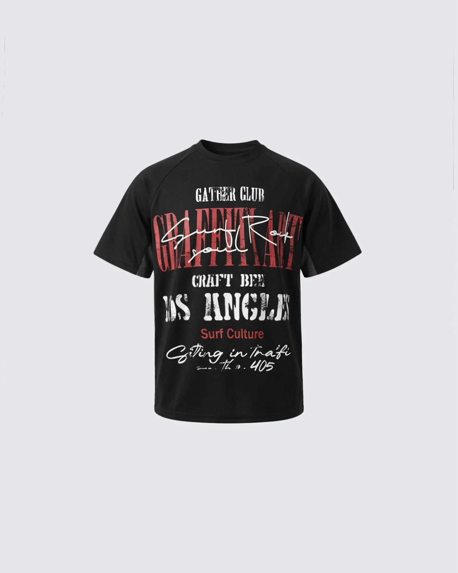 Graphic Letter Raglan Jersey T-Shirt - Image 4