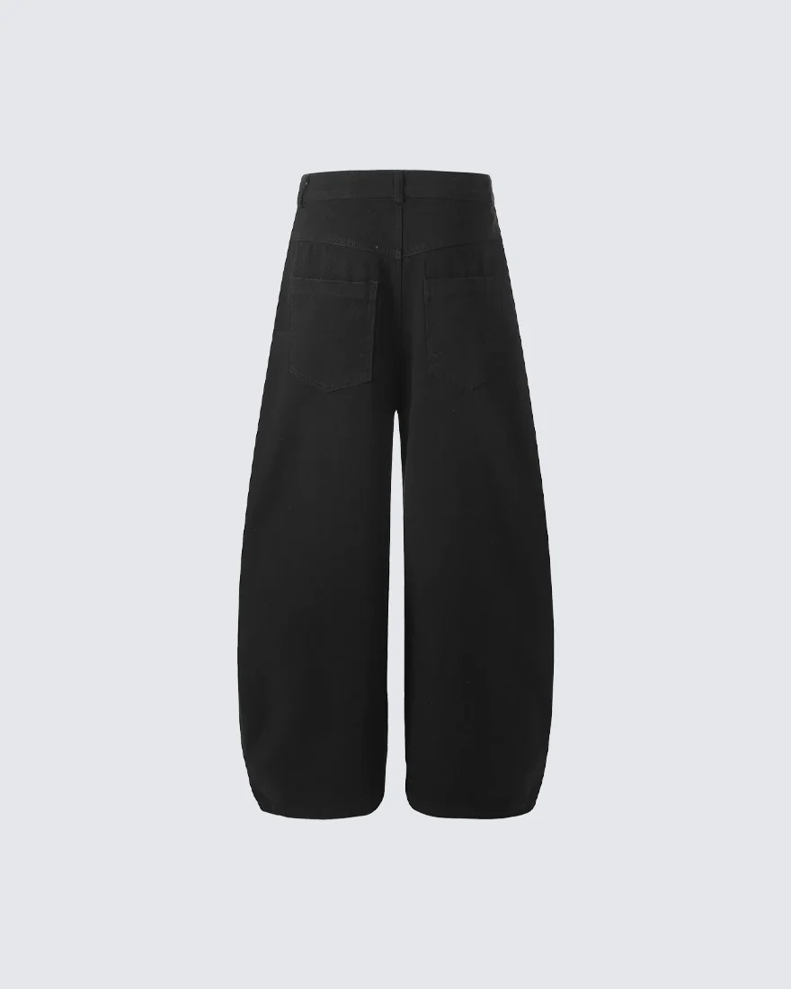 Graphic Patch Wide Leg Denim Pants - Image 8