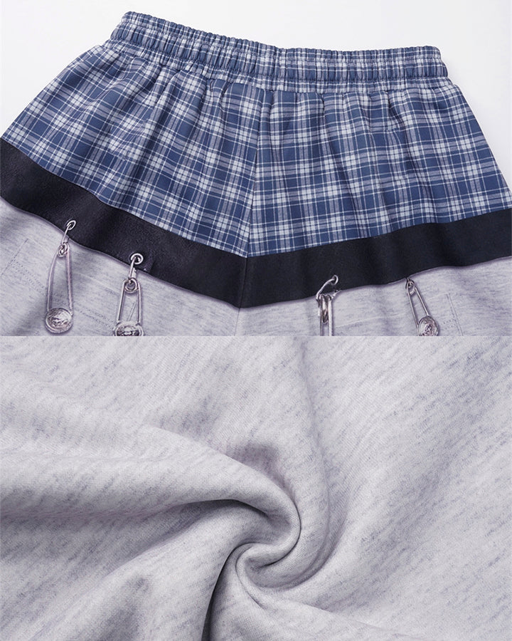 Graphic Print Patchwork Casual Wide Leg Pants - Image 5