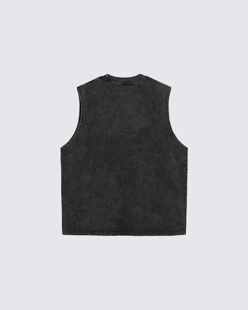 Graphic Sleeveless T-shirt with Skull Print - Image 2