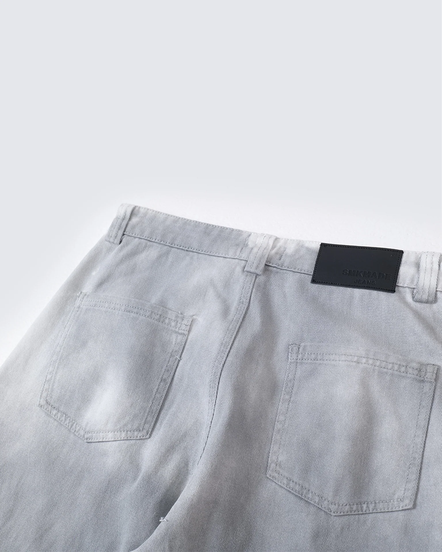 Grey Wide-Leg Panel Denim Pants - Image 5