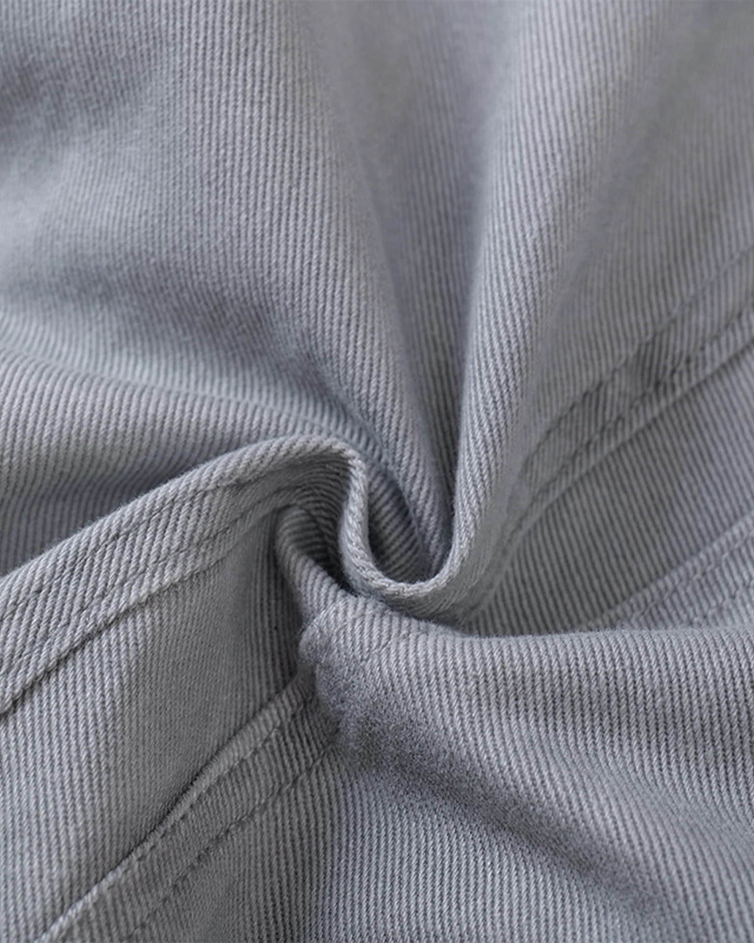 Grey Wide-Leg Panel Denim Pants - Image 7