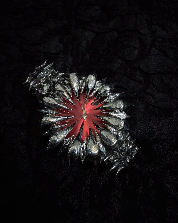 Handmade Irregular Vampire Dragon Scale Spike Soldered Watch - Image 3