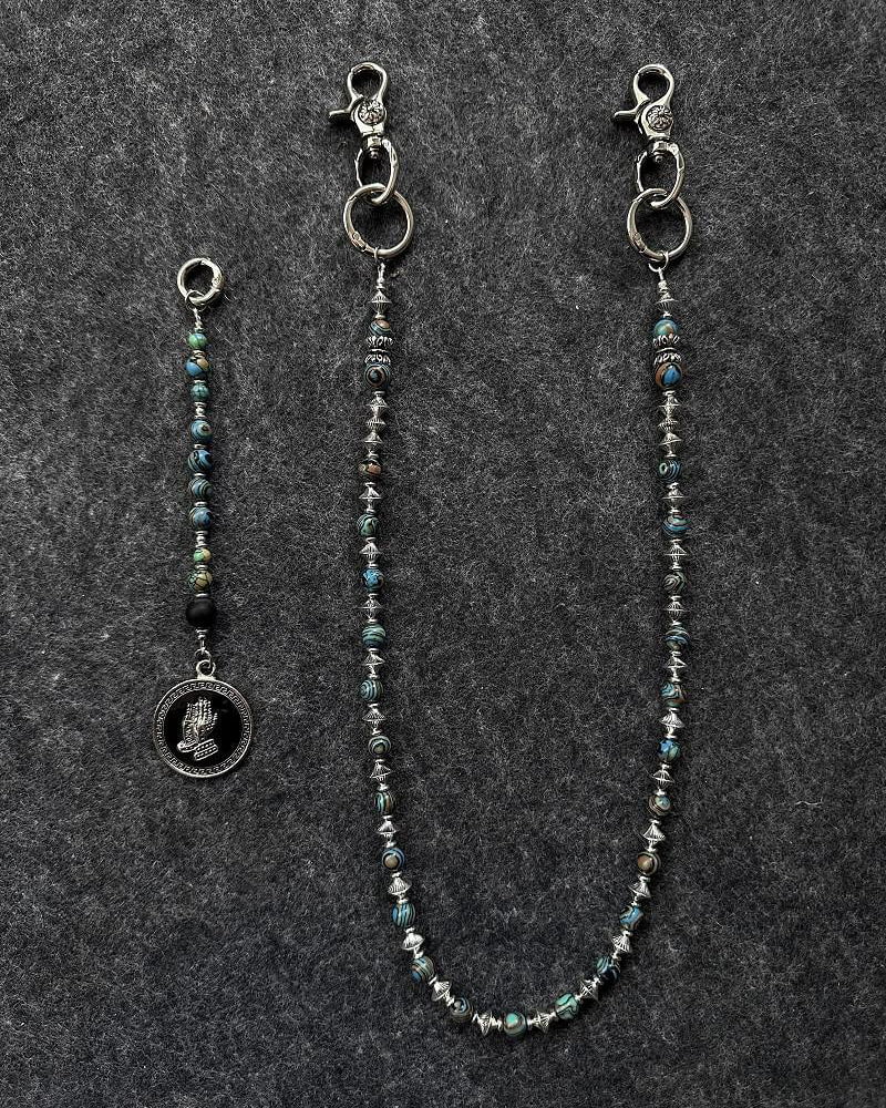 Handmade Turquoise Beaded Jean Chain - Image 4
