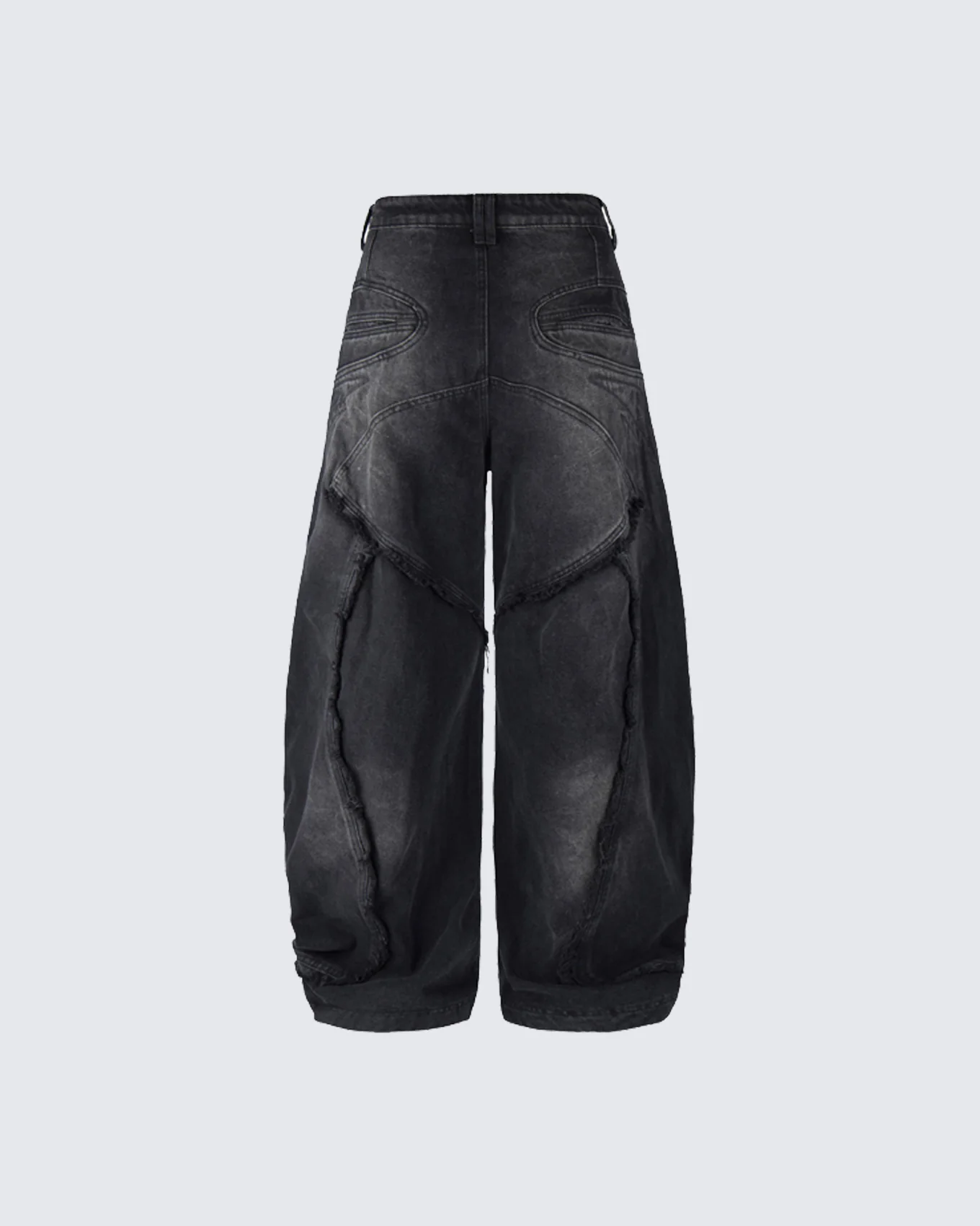 Heavy Deconstructed Washed Jeans - Image 6