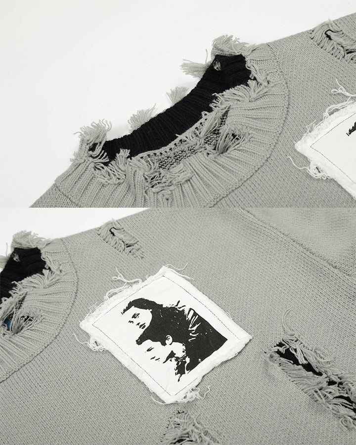 Heavy Design Statement Knit Sweater - Image 3