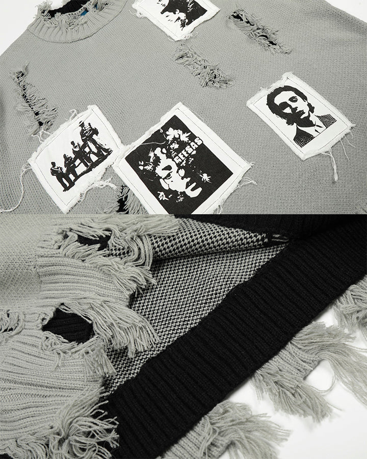 Heavy Design Statement Knit Sweater - Image 4