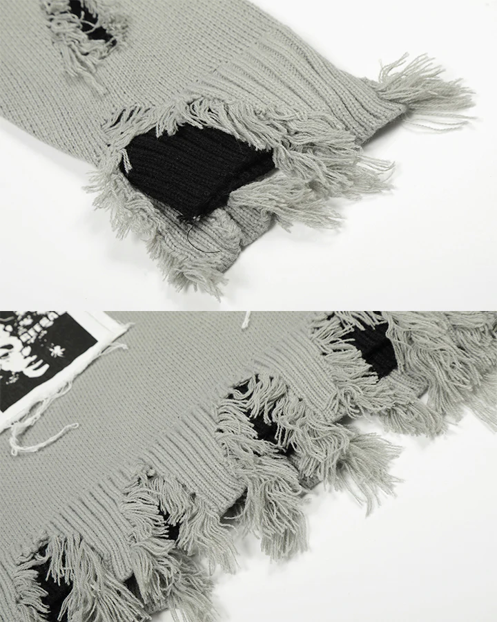 Heavy Design Statement Knit Sweater - Image 5