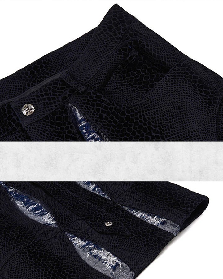 Heavy Washed Distressed Panel Shorts - Image 6