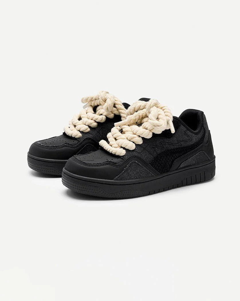 Hemp Rope Lace Low-Top Sneakers - Image 2