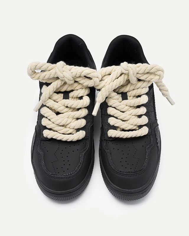Hemp Rope Lace Low-Top Sneakers - Image 4