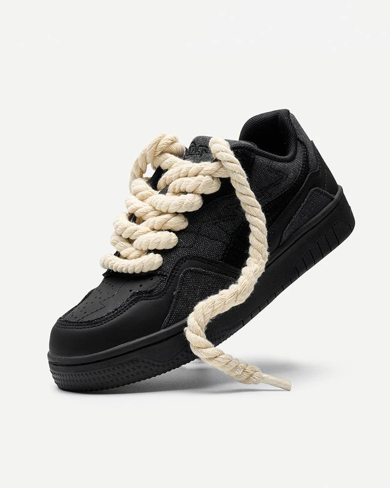 Hemp Rope Lace Low-Top Sneakers - Image 5