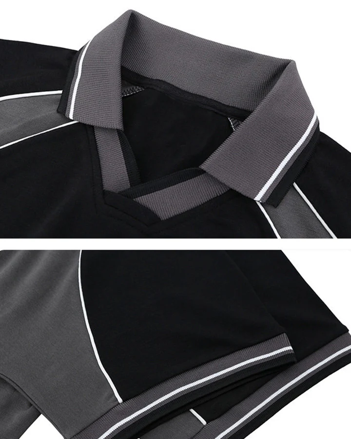 High Street Contrast Raglan Polo T-Shirt - Image 5