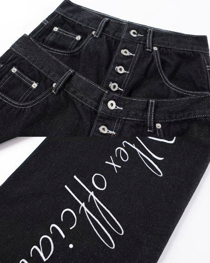 High Street Double Waistband Patchwork Pants - Image 10