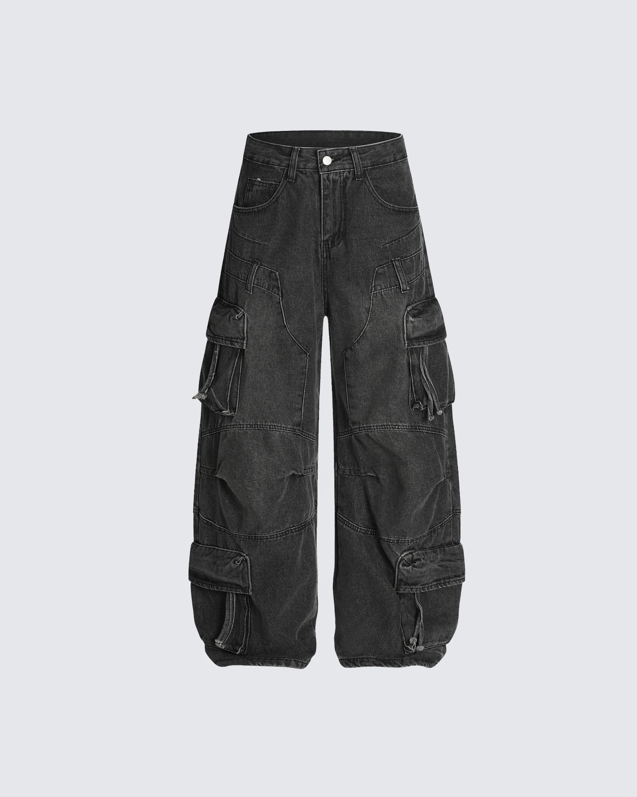 HighStreet Vibe Heavy Wash Multi-Pocket Denim Pants - Image 2