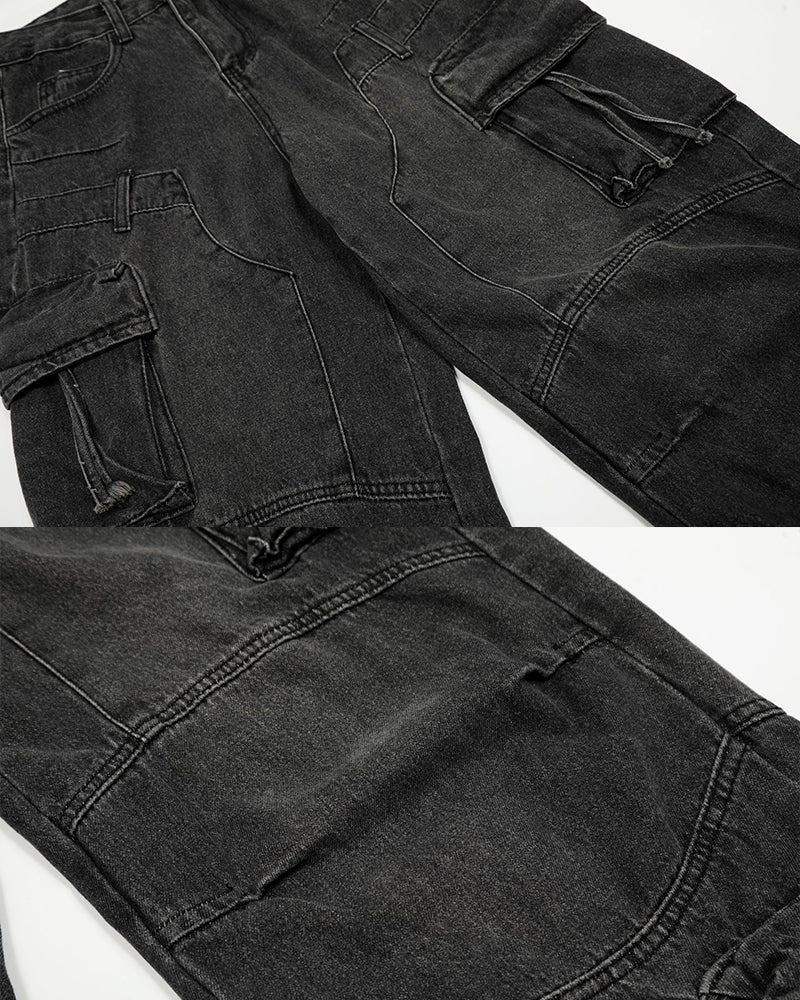 HighStreet Vibe Heavy Wash Multi-Pocket Denim Pants - Image 4