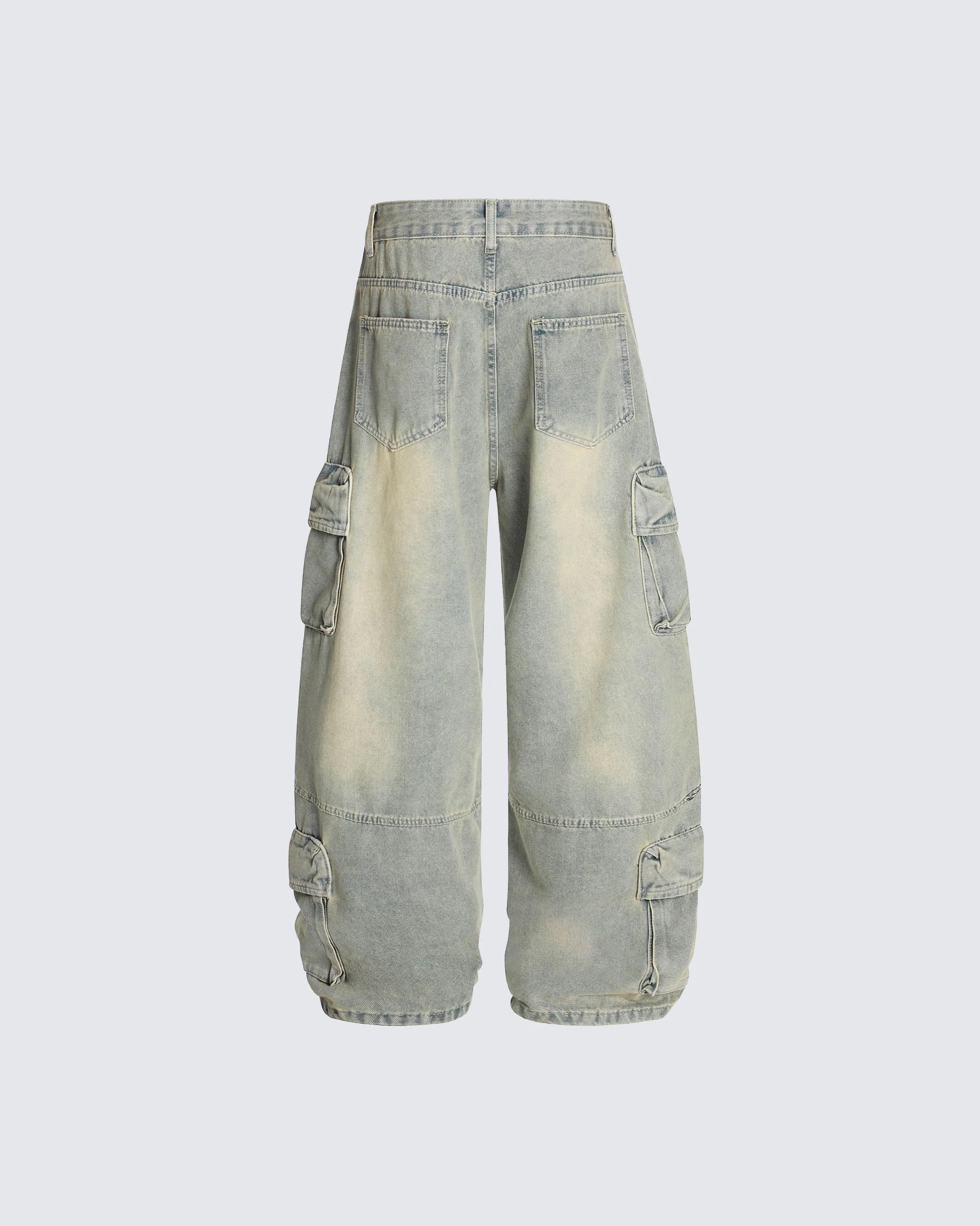 HighStreet Vibe Heavy Wash Multi-Pocket Denim Pants - Image 5