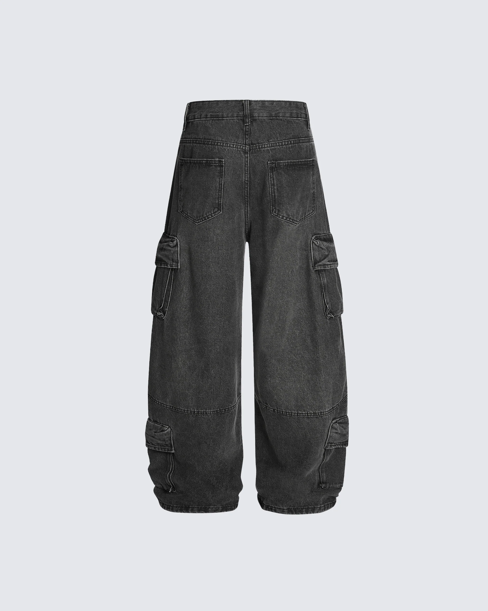 HighStreet Vibe Heavy Wash Multi-Pocket Denim Pants - Image 6