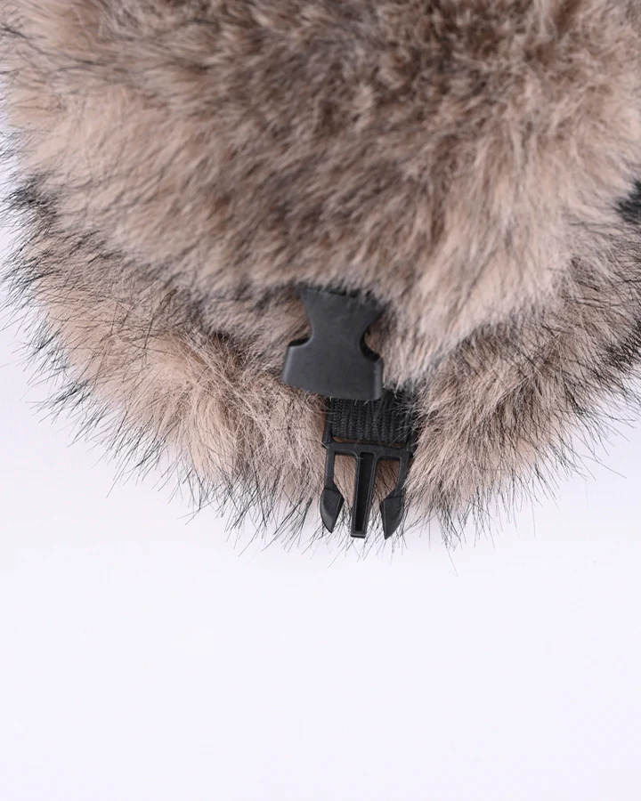Horn Faux Mink Fur Trapper Hat - Image 6