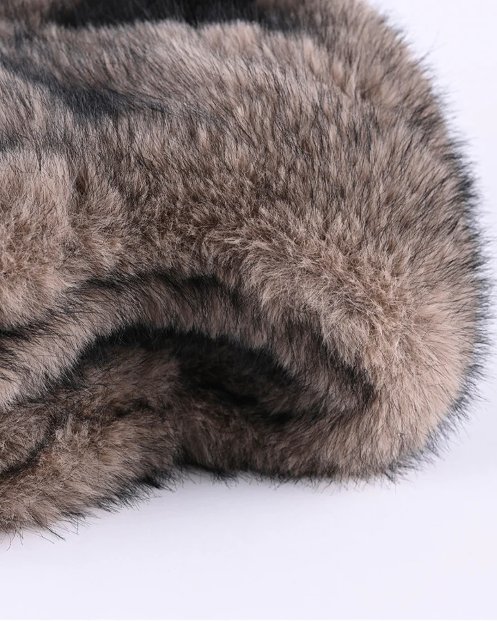 Horn Faux Mink Fur Trapper Hat - Image 8