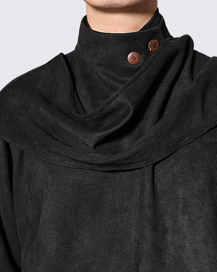 Asymmetric Collar Button-Up Shirt - Image 8