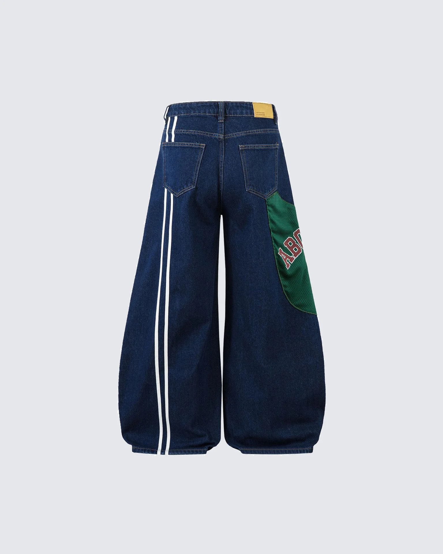 INS Style Patch Embroidery Wide-Leg Jeans - Image 3