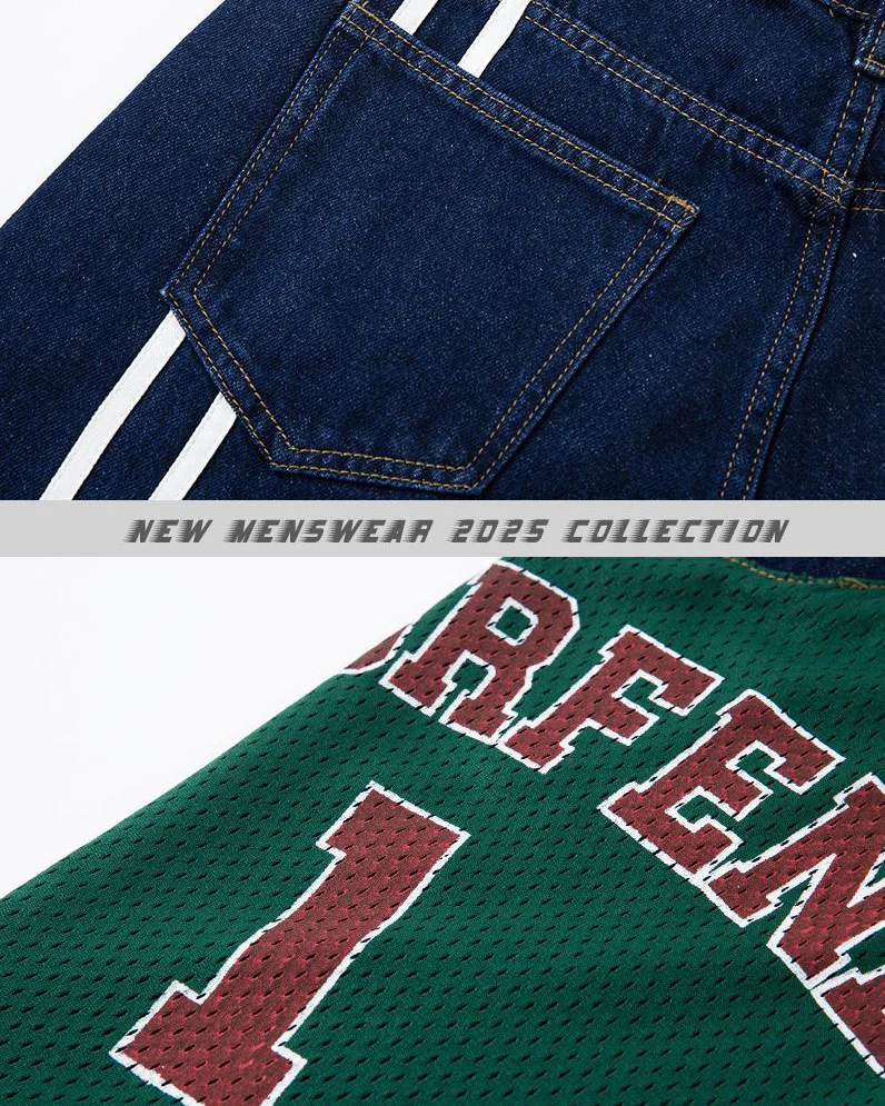 INS Style Patch Embroidery Wide-Leg Jeans - Image 5