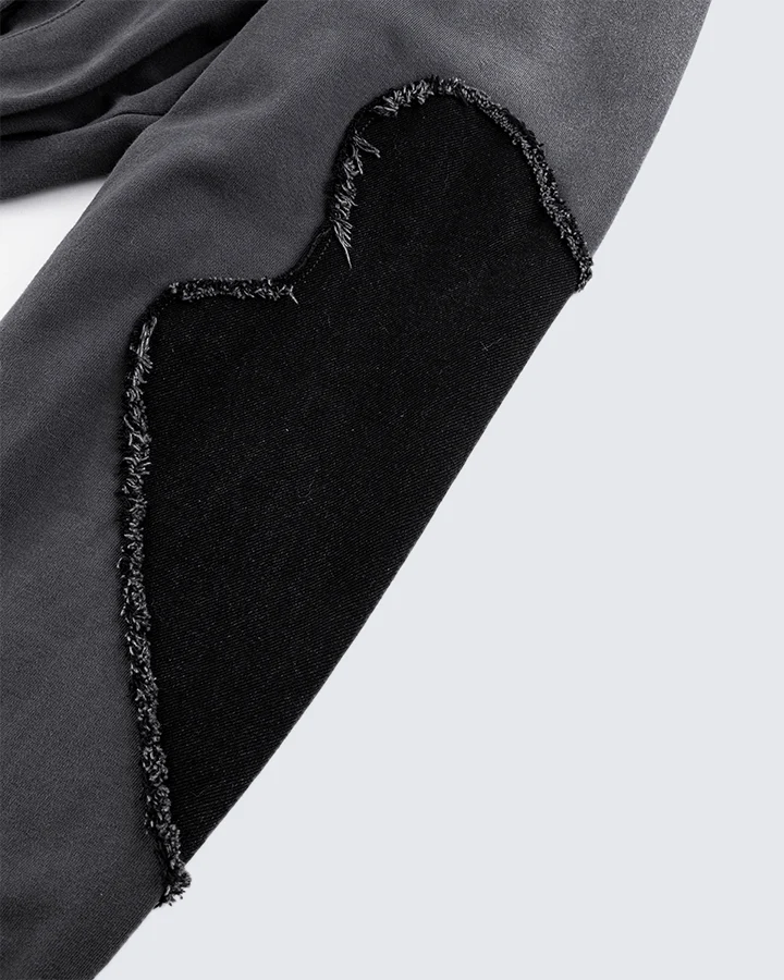 Distressed Star Patchwork Oversized Sweatshirt - Image 12