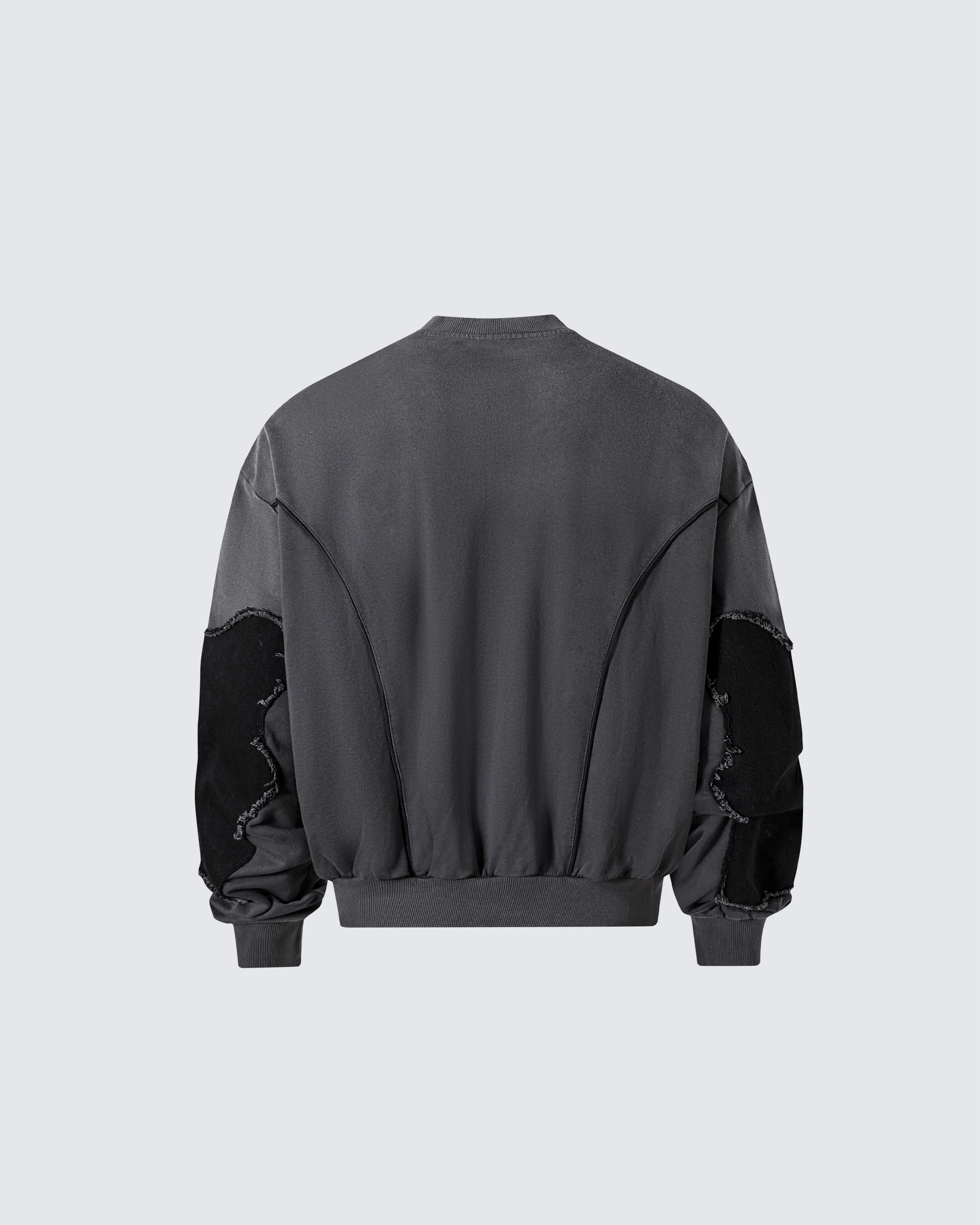 Distressed Star Patchwork Oversized Sweatshirt - Image 8