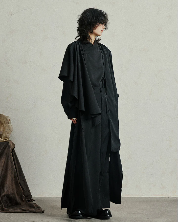 Avant-Garde Wide-Leg High Waist Trousers - Image 2