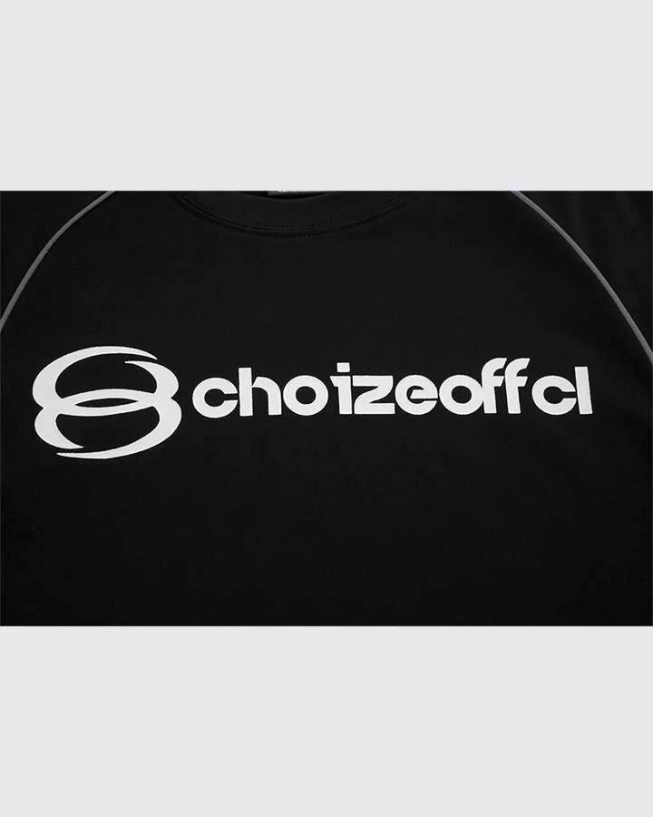 Contrast Sleeve Letter Print Street Style Long Sleeve T-Shirt - Image 6