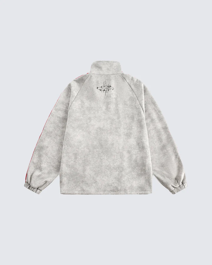 Graphic Print Contrast Stripe Zip Sportswear - Image 3
