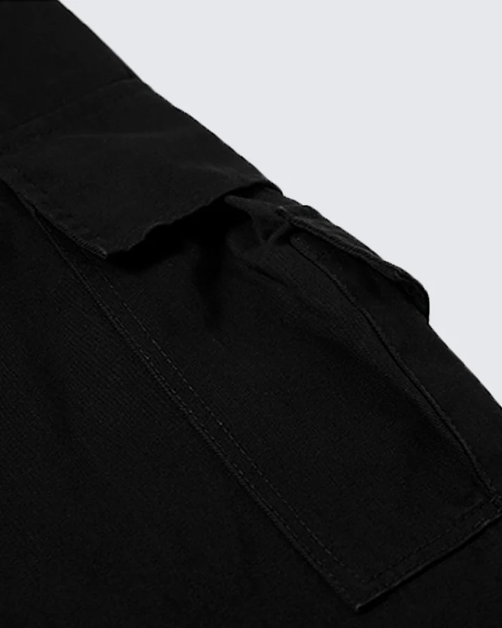 Cross Letter Print Wide-Leg Cargo Pants - Image 12