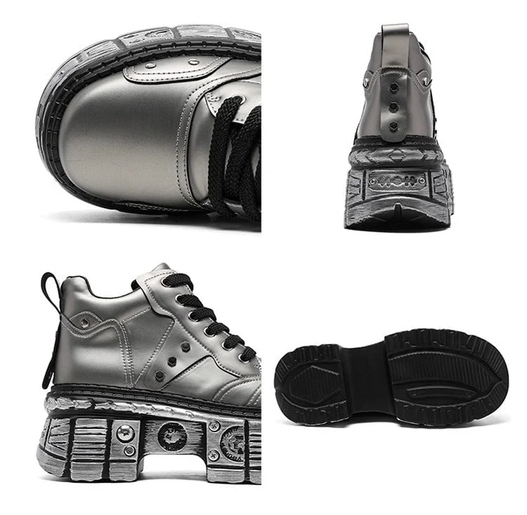 Cyberpunk Chunky Platform Sneakers – Futuristic Streetwear Boots - Image 6