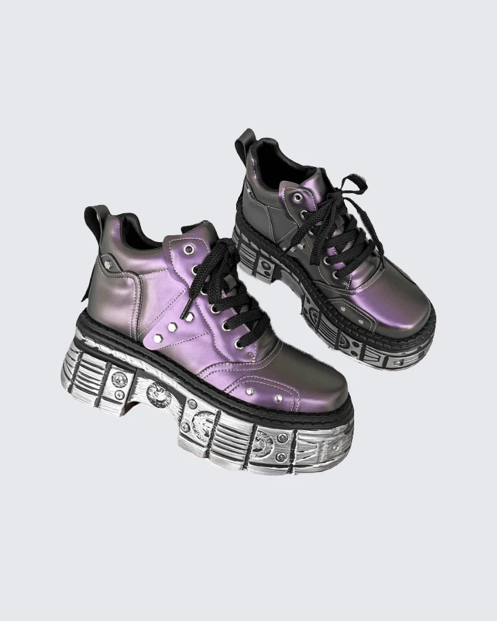 Cyberpunk Chunky Platform Sneakers – Futuristic Streetwear Boots - Image 8