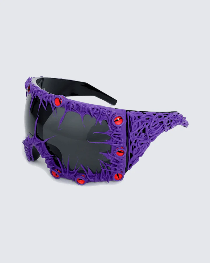 Cyberpunk Spiked Oversized Sunglasses - Image 4