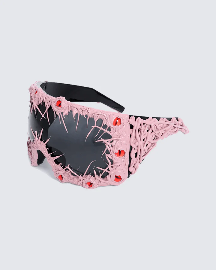 Cyberpunk Spiked Oversized Sunglasses - Image 6