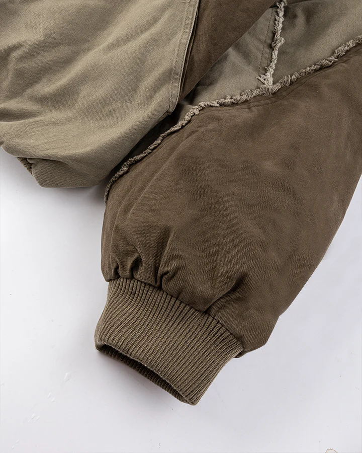Deconstructed Patchwork Hooded Jacket - Image 10