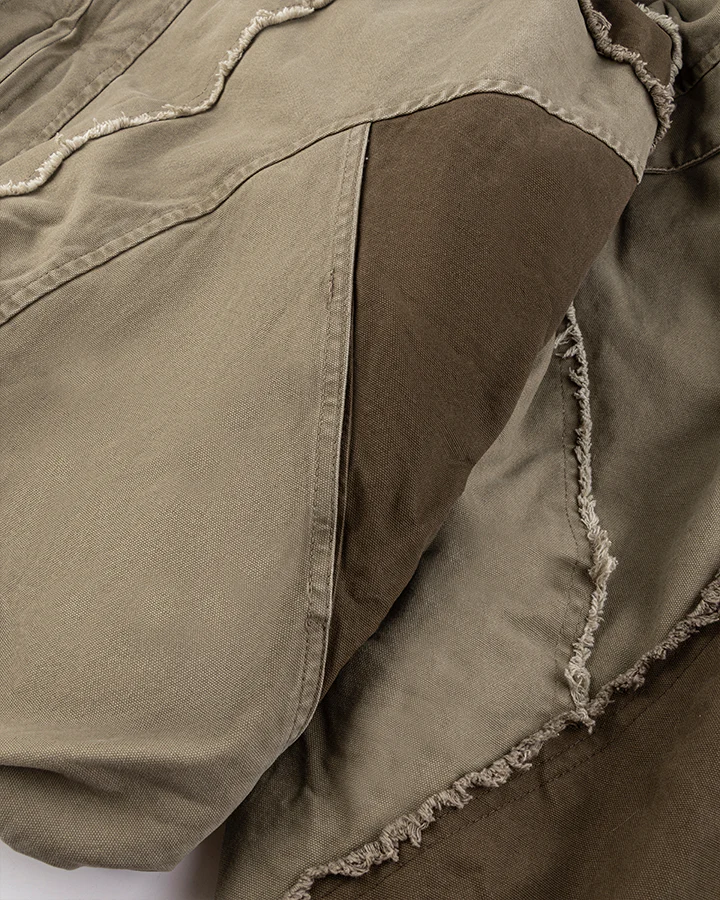 Deconstructed Patchwork Hooded Jacket - Image 11
