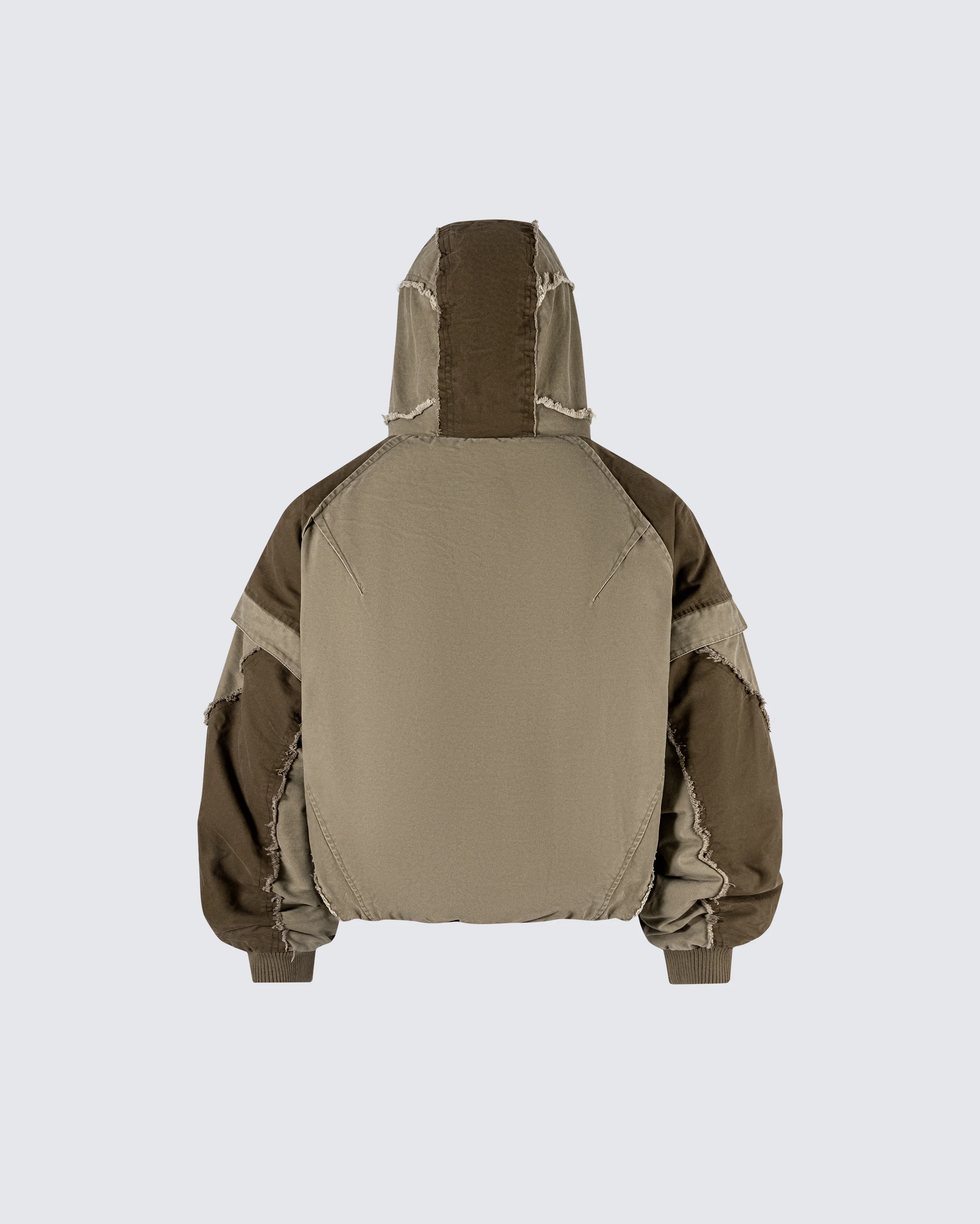 Deconstructed Patchwork Hooded Jacket - Image 3
