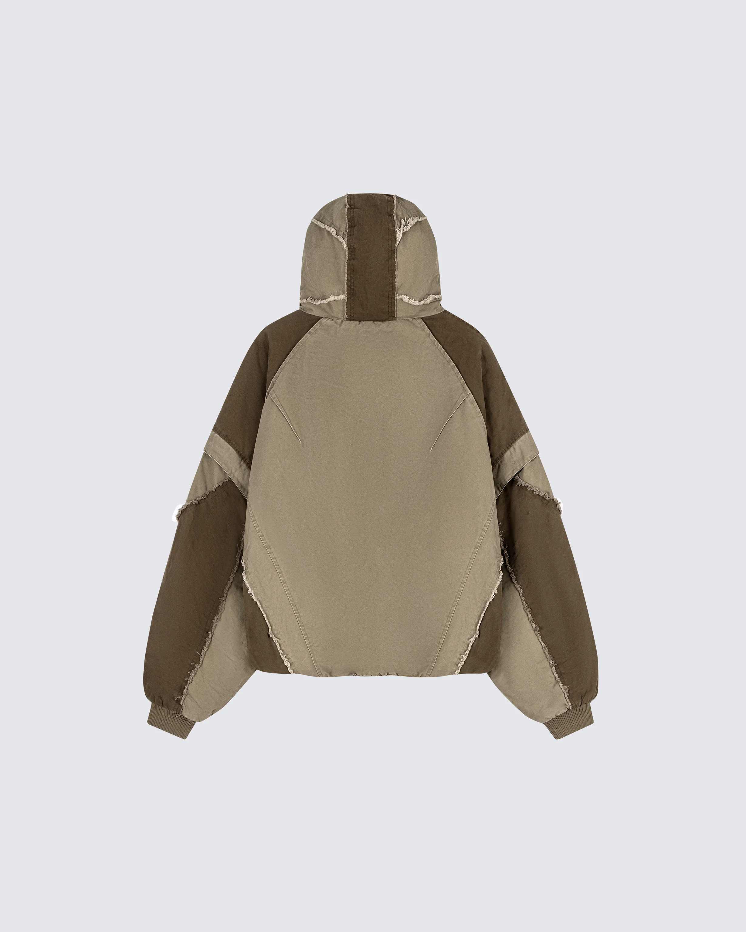 Deconstructed Patchwork Hooded Jacket - Image 7