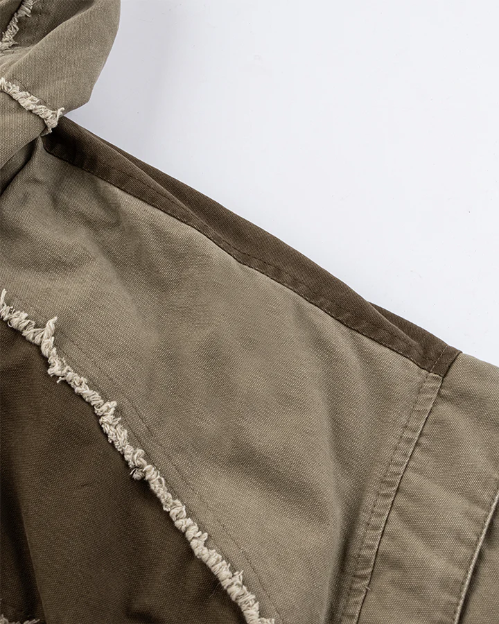 Deconstructed Patchwork Hooded Jacket - Image 8