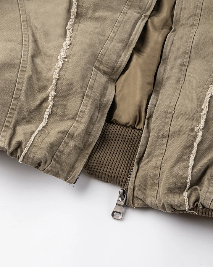 Deconstructed Patchwork Hooded Jacket - Image 9