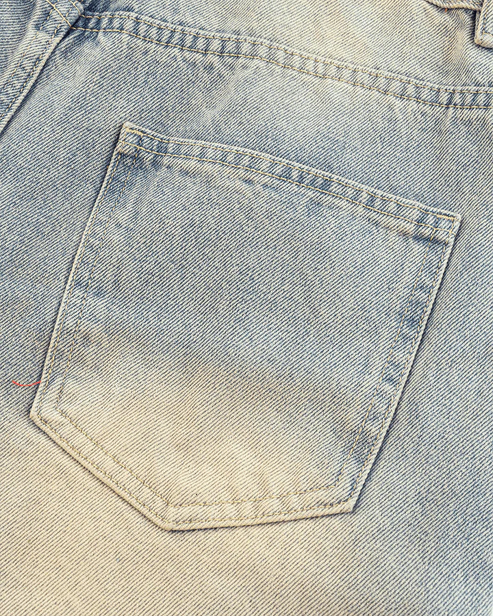 Wide-Leg Denim Jeans with Buttoned Hem - Image 7
